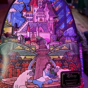 Loungefly Disney Castle Backpack with Pink and Purple